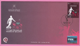 OMAN 2022 QATAR WORLD CUP SOCCER FOOTBALL OFFICIAL FDC - 2022 – Qatar