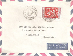 FRANCE / CAFE /BELLE ENVELOPPE AFFRANCHIE AVEC LE TIMBRE CAFE DU CAMEROUN A DESTINATION DE LA FRANCE 1956 - Landwirtschaft