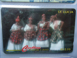 ST, LUCIA USED CARDS WOMENS COSTUMES - Andere - Oceanië