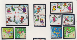 Canada Kleine Verzameling Kerstvignetten Jaar 1972+1973 - Autres & Non Classés