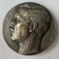 Médaille Bronze Argenté. Fond National De La Recherche Scientifique 1928. Albert I Roi Des Belges. Alfred Courtens. - Firma's