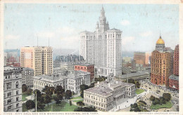 USA - City Hall And New Municipal Building - New York - Carte Postale Ancienne - Other & Unclassified