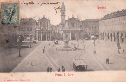 TORINO / PIAZZA S CARLO / PRECURSEUR - Plaatsen & Squares