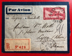 Indochine, Entier-Avion TAD PHAN-TIET, Annam, 8.12.1934, Pour La France - (A518) - Covers & Documents