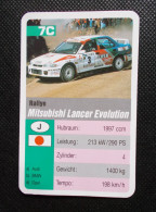 Trading Cards - ( 6 X 9,2 Cm ) 1995 - Voiture De Rallye - Mitsubishi Lancer Evolution - Japon - N°7C - Engine