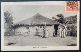 Carte De Djibouti " TOUCOULE " Semeuse Lignée 50c Oblitération De Fortune Bouchon De Djibouti Pour MALANDE TTB - Storia Postale