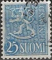 FINLAND 1954 Lion - 25m. - Blue FU - Usati