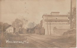 WELLINGTON - Un Train Passant Devant La Gare Et Les Moulins à Farine De La Ville " City Flouring Mills "( Carte Photo ) - Autres & Non Classés