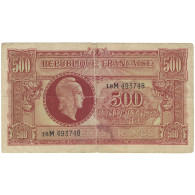 France, 500 Francs, Marianne, 1945, M493748, TTB, Fayette:VF 11.2, KM:106 - 1943-1945 Maríanne