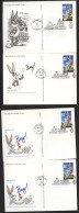 UX281 4 Postal Cards BUGS BUNNY FDC 1997 - 1981-00