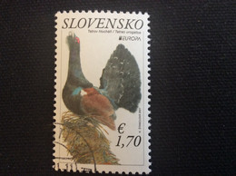 SK 2021 Yvert 825 Oblitéré Europa Le Grand Tétras Coq De Bruyère Western Capercaillie - Used Stamps