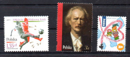 Polonia Series Nº Yvert 4221 + 4222 + 4225 ** - Nuovi