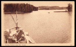 CANADA(1930) Prow Of Fishing Boat. 2 Cent Postal Card With Sepia Illustration. Cruising Lake Muskoka. - 1903-1954 Kings