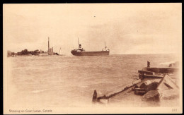 CANADA(1930) Shipping On The Great Lakes. 2 Cent Postal Card With Sepia Illustration. - 1903-1954 Kings