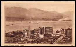 CANADA(1930) Vancouver Harbor. 2 Cent Postal Card With Sepia Illustration. Vancouver, B.C. - 1903-1954 De Koningen