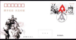 China FDC,Special Issue Commemorative Of The 2020 Special 11 Uniting To Fight The Epidemic - 2020-…