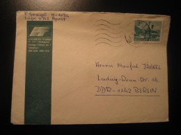 BUDAPEST 1984 To Berlin DDR Germany Bus Van Truck Stamp On Cancel Locomotiv Tourist Cover HUNGARY - Lettres & Documents