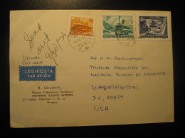 DEBRECEN 1976 To Washington USA Bus Van Truck 3 Stamp On Air Mail Cancel Card HUNGARY - Covers & Documents