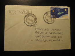 TIMISOARA 1950 To St. Wendel Germany Voshod Rocket Space Stamp On Air Mail Cancel Cover ROMANIA - Storia Postale