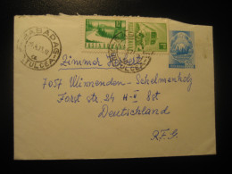 BABADAG 1973 To Winnenden Schelmenholz Germany Train Railway Stamp On Cancel Cover ROMANIA - Covers & Documents