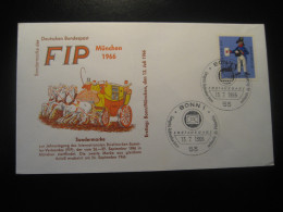 BONN 1966 Stagecoach Stage Coach FIP Munchen FDC Cancel Cover GERMANY - Stage-Coaches