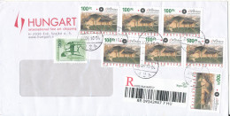 Hungary Registered Cover Sdent To Denmark 4-10-2006 With A Lot Of Stamps - Covers & Documents