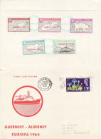 GUERNSEY ALDERNEY 1964  EUROPA  FDC - 1964