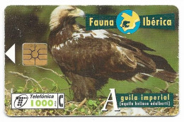 Spain Fauna Ibérica, ÁGUILA IMPERIAL, Used Chip Phone Card # B-050  Shows Some Wear - Aquile & Rapaci Diurni