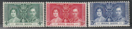 HONG KONG - N°137/9 * (1937) Couronnement De George VI - Nuovi