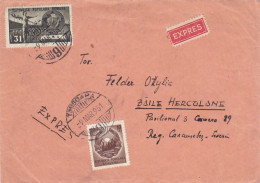 SPORTS, REPUBLIC COAT OF ARMS, STAMPS ON COVER, 1951, ROMANIA - Brieven En Documenten