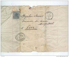 Lettre TP 17 Losange De Points 46 BOOM 1868 Vers LIERRE - Origine Manuscrite Pauwels-Maes à RUMPST --  B5/766 - 1865-1866 Perfil Izquierdo