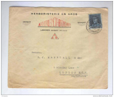 Lettre Képi Cachet Touristique LESSINES 1932 Vers Londres - Entete Herboristerie Arthur Lenoir --  B5/431 - 1931-1934 Kepi