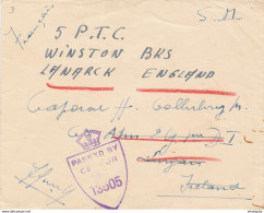 411/27 -- Lettre En Franchise SM (1945) Entre Soldats Belges En Grande Bretagne - Censure Anglaise - Texte Joint - Weltkrieg 1939-45 (Briefe U. Dokumente)