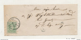 YY202 - Lettre TP 30 Double Cercle DIXMUDE 1875 Vers GENT - Boite Rurale N De EESSEN ( Signalée Porignon) - Poste Rurale