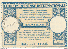 DT 385 -- BELGIQUE Coupon Réponse International ( IRC) 8 Francs - ST JOB In ' T GOOR 1964 - Internationale Antwoordcoupons