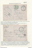 806/29 - TAXATION Sur Poste Militaire - 2 X Carte-Vue Postes Militaires 2 1924 - 1 Taxée 10 C ANVERS - S/Feuille D'Album - Covers & Documents