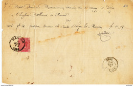 519/27 - Note D' Honoraires Huissier Collard TP 38 HAMOIR 1884 Vers Avocat Bounameaux à LIEGE - NIPA 350 X 3 - 1883 Leopold II.