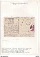 DDX 097 - TAXATION Sur Poste Militaire - Carte-Vue D'un Soldat Belge à CHIMAY En 1945 Vers WASSEIGES - Taxée Par ERREUR - Brieven En Documenten