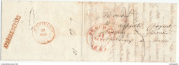 DDW609 - Lettre Précurseur PERUWELZ 1845 Vers HORNU - Boite Rurale D De BASECLES - Rural Post