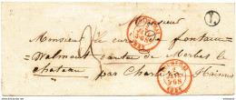 399/30 --  Enveloppe Non Affranchie COURTRAI 1857 Vers FONTAINE VALMONT - Boite Rurale L ( SWEVEGHEM Dans Porignon) - Landpost (Ruralpost)