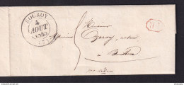 DDAA 572 - Lettre Précurseur De ROCROY Ardennes 1845 "par Sedan" Vers BOUILLON - Marque D' Entrée FRANCE PAR BOUILLON - Grenzübergangsstellen