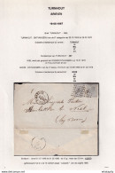 DDZ 278 - Enveloppe Paire TP 17 Points 367 TURNHOUT 1867 Vers Steenbakker Tuyaerts Peeters à NIEL Lez BOOM - 1865-1866 Perfil Izquierdo