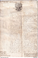 DDX 895 -  Document Fiscal Sur Parchemin - 4 Pages (3 De Texte) - Empreinte MALINES Quatre Sols 1728 - Documents