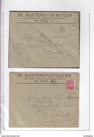 DDX 428 - Collection Cachets De FORTUNE Daniel Jonsen - Cachet BREE Sans Millésime S/ 2 Lettres  , Dont 1 Sans PAYE  !!! - Noodstempels (1919)