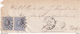 DDX 301 -- Enveloppe Pays-Bas UTRECHT 1874 - Cachet De Passage PAYS BAS Par ANVERS (ST) - Grenzübergangsstellen