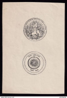 DDCC 424 - GAND - Empreintes Recto/verso Médaille De La Société Des Beaux Arts Et Littérature - Fete Jubilaire 1808-1858 - Unternehmen