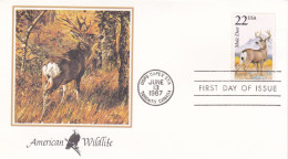 États-Unis FDC 1987 1726 Cerf Hémione - 1981-1990