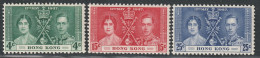 HONG KONG - N°137/9 * (1937) Couronnement De George VI - Nuovi