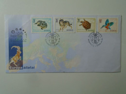 ZA447.21   Hungary   FDC   HUNGARY - 2001  European Animals - Lettres & Documents