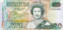 New Zealand 20 Dollars ND (1992) VF S/N : FG 290029 P-179b "free Shipping Via Registered Air Mail" - Nouvelle-Zélande